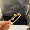 Women's Titanium Steel Zircon Bracelet Plated With 18K Gold Color Electroplated Waterproof Commuter Allmatch