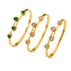 Women's Titanium Steel Zircon Bracelet Plated With 18K Gold Color Electroplated Waterproof Commuter Allmatch