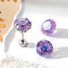 Women's Titanium Steel Zircon Earrings With Bird's Nest Cut And Geometric Sweet Style