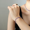 Women's 316L Stainless Steel Zircon Geometric Pattern Light Luxury Style Necklace