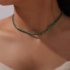 Women's 316L Stainless Steel Zircon Geometric Pattern Light Luxury Style Necklace
