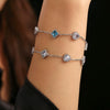 Women's 316L Stainless Steel Zircon Love Square Heart Geometric Pvd Plated Bracelet