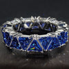 Women's Titanium Zircon Copper Geometric Inlay Light Luxury Ring Jewelry