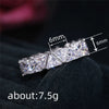 Women's Titanium Zircon Copper Geometric Inlay Light Luxury Ring Jewelry