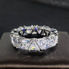 Women's Titanium Zircon Copper Geometric Inlay Light Luxury Ring Jewelry