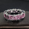 Women's Titanium Zircon Copper Geometric Inlay Light Luxury Ring Jewelry