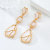 Women's Trendy Alloy Multilayer Resin Geometric Electroplated Earrings
