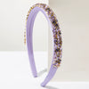 Women's Trendy Baroque Retro Headband With Colorful Rhinestones And Full Diamond Light Luxury Style Geometric Design