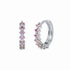 Women's Trendy Earrings Silver Needle Copper Geometric Ushaped Microinlaid Colorful Zircon Electroplated