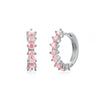 Women's Trendy Earrings Silver Needle Copper Geometric Ushaped Microinlaid Colorful Zircon Electroplated