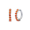 Women's Trendy Earrings Silver Needle Copper Geometric Ushaped Microinlaid Colorful Zircon Electroplated
