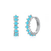 Women's Trendy Earrings Silver Needle Copper Geometric Ushaped Microinlaid Colorful Zircon Electroplated