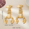Women's Trendy Exaggerated Alloy Lobster Earrings With Electroplated Finish And Creative Flower Design