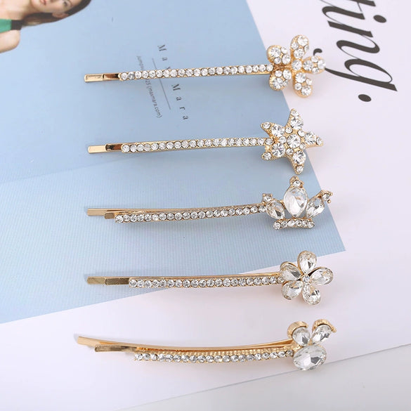 Women's Trendy Headwear Alloy Word Clip Hairpin With Electroplating Treatment