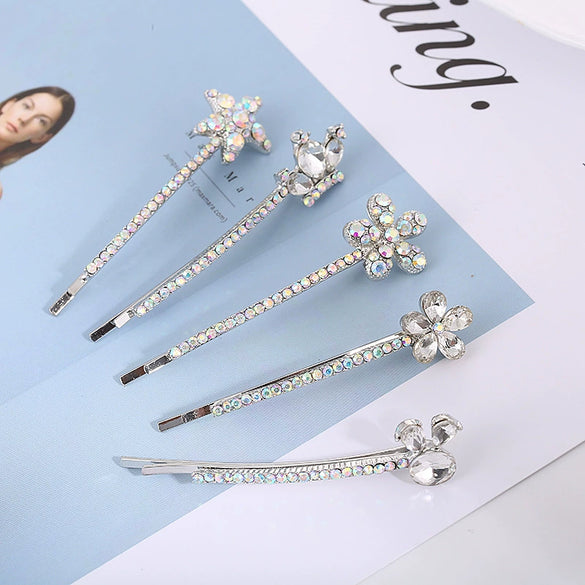 Women's Trendy Headwear Alloy Word Clip Hairpin With Electroplating Treatment