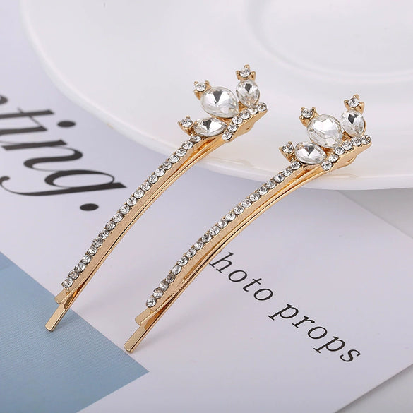 Women's Trendy Headwear Alloy Word Clip Hairpin With Electroplating Treatment