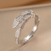 Women's Trendy Light Luxury Snake Ring In Titanium Steel With Geometric Pattern And Electroplating