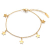 Women's Trendy Nonfading Stainless Steel Star Anklet Jewelry