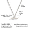 Women's Tshaped Stainless Steel Pendant Necklace With Vacuum Gold Plating And Flash Ochain Collarbone Chain