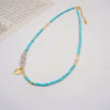 Women's Turquoise And Alloy Handmade Geometric Beaded Necklace And Bracelet