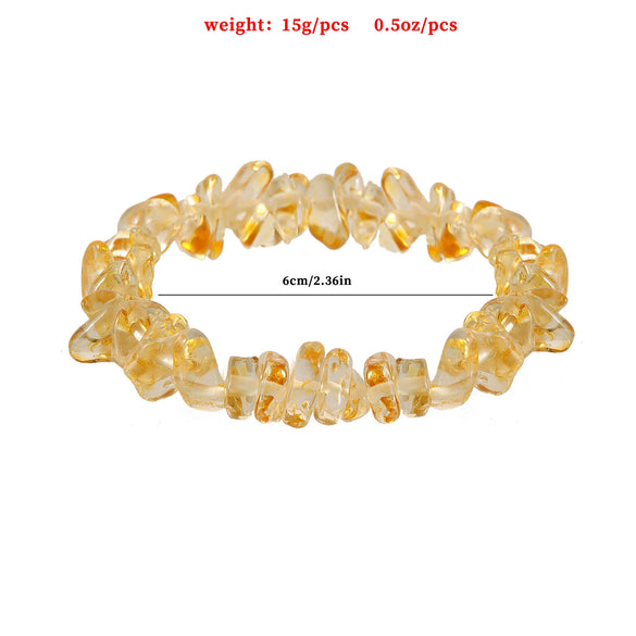 Women's Turquoise Geometry Elastic Bracelet Natural Crystal Beaded Wholesale Jewelry
