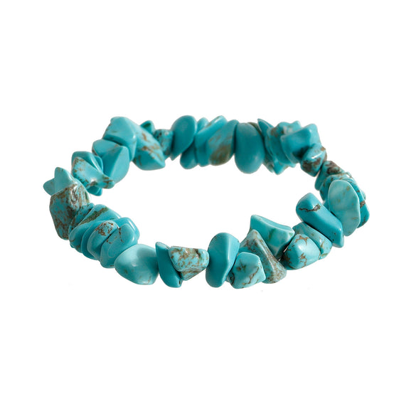 Women's Turquoise Geometry Elastic Bracelet Natural Crystal Beaded Wholesale Jewelry