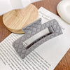 Women's Tweed Style Quilted Geometric Handmade Hair Clip