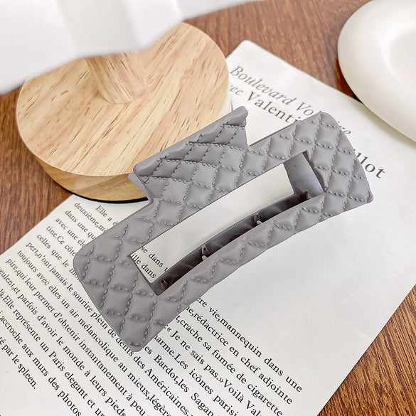 Women's Tweed Style Quilted Geometric Handmade Hair Clip