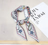 Women's Twill Simulation Silk Small Scarf Slender Hair Band Handbag Wrap Strap Decorative Neck Scarf