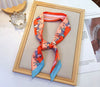Women's Twill Simulation Silk Small Scarf Slender Hair Band Handbag Wrap Strap Decorative Neck Scarf