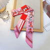 Women's Twill Simulation Silk Small Scarf Slender Hair Band Handbag Wrap Strap Decorative Neck Scarf