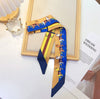 Women's Twill Simulation Silk Small Scarf Slender Hair Band Handbag Wrap Strap Decorative Neck Scarf