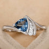 Women's Twisted Arm Triangle Zircon Ring Copper Niche Geometric Style