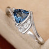 Women's Twisted Arm Triangle Zircon Ring Copper Niche Geometric Style