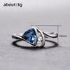 Women's Twisted Arm Triangle Zircon Ring Copper Niche Geometric Style