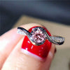 Women's Twisted Arms Eight Hearts And Eight Arrows Zirconia Ring Copper Geometric Style