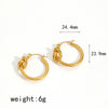 Women's Twisted Stainless Steel Geometric Minimalist Electroplated Earrings And Necklace Jewelry