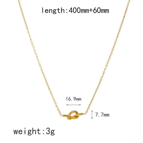 Women's Twisted Stainless Steel Geometric Minimalist Electroplated Earrings And Necklace Jewelry