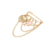 Women’s Vacation Style Brooch With Pink Shell Fish And Starfish Motif Multilayer Metal Chain Tassel Zinc Alloy Electroplated