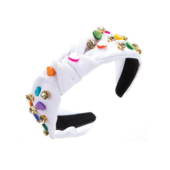 Women's Valentine's Day Cloth Headband With Diamond Design
