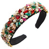 Women's Velvet Baroque Heavy Industry Style Hairband With Diamond And Pearl Inlay