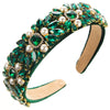 Women's Velvet Baroque Heavy Industry Style Hairband With Diamond And Pearl Inlay