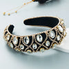 Women's Velvet Headband With Diamond Design Retro Style Fashion Accessory