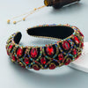 Women's Velvet Headband With Diamond Design Retro Style Fashion Accessory