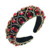 Women's Velvet Headband With Diamond Design Retro Style Fashion Accessory