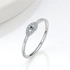 Women's Versatile Geometric Copper Devil's Eye Ring Set With Electroplating