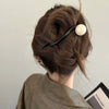 Women's Vintage Allmatch Brown Acrylic Geometric Handmade Hair Shark Clip
