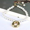 Women's Vintage Balloon Initial Letter Bracelet Gold Plated Pearl Shell Beads Geometric Electroplated