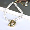 Women's Vintage Balloon Initial Letter Bracelet Gold Plated Pearl Shell Beads Geometric Electroplated