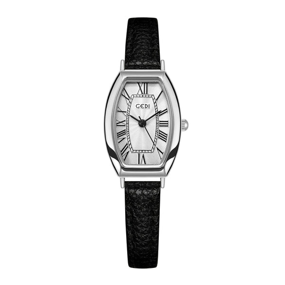 Women's Vintage Barrel Dial Alloy Case Belt Strap Quartz Watch